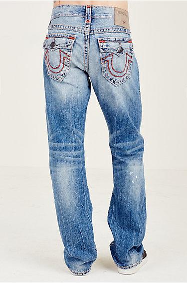 True Religion Ricky Straight Super T Mens Jean - Concrete Lake