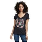 Women's Floral True Religion Tee | Black | Size Small