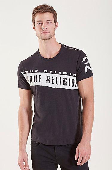 True Religion Stencel Graphic Mens Tee - Black