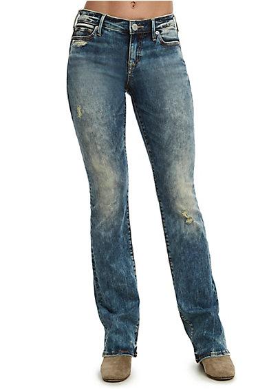 Becca Mid Rise Boot Cut Womens Jean | Midnight Militia | Size 24 | True Religion