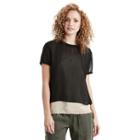 Mixed Layered Womens Top | Scuffed Beige | Size Small | True Religion