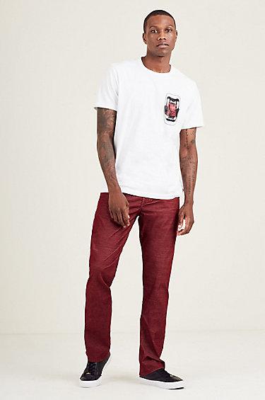 Ricky Straight Mens Corduroy Pant | Ox Blood  | Size 29 | True Religion