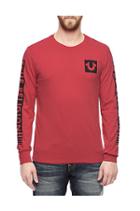 True Religion Hand Picked Long Sleeve Mens Tee - Red