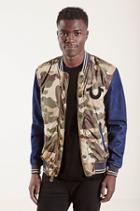 True Religion Collegiate Camo Denim Mens Jacket - Olive Camo
