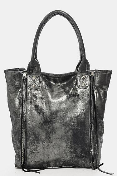 True Religion Tali Zipper Tote - Silver
