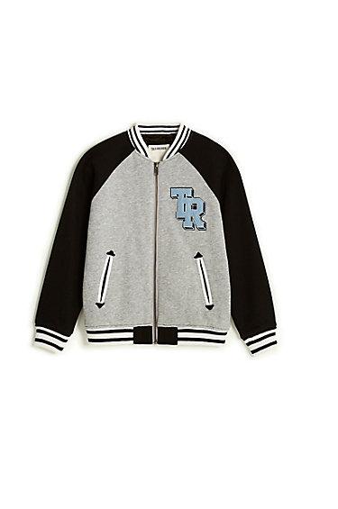 Toddler/little Kids Embroidered Varsity Jacket | Heather Grey  | Size 2t | True Religion
