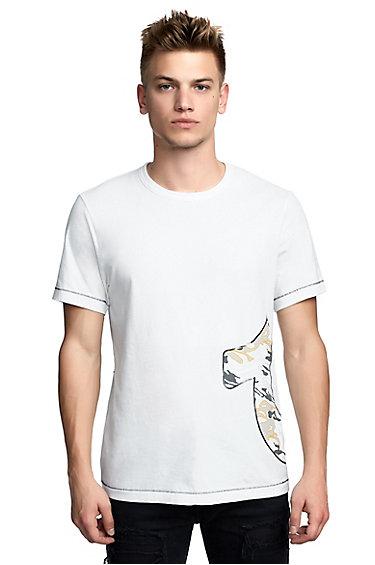 Mens Pop Camo Logo Tee | White | Size X Small | True Religion