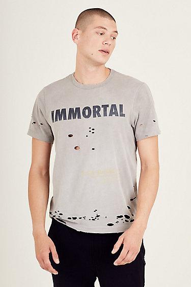 Distressed Immortal Mens Tee | Rock | Size X Large | True Religion