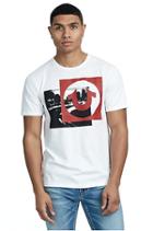 Men's Box Picture Crew Neck Tee | White | Size X Small | True Religion