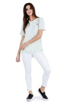 High Low Distressed Womens Tee | Sage  | Size X Small | True Religion