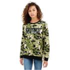 Womens Camo Pullover | Green | Size Small | True Religion