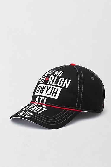 True Religion Tour Cities Baseball Cap - Black