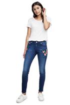 Women's Curvy Fit Embroidery Jean | Ewfd Paradise Falls | Size 24 | True Religion