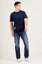 Ricky Straight Super T Mens Jean | Blue Mariner | Size 31 | True Religion