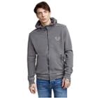 Mens Classic Pop Color Zip Up Hoodie | Grey | Size Small | True Religion