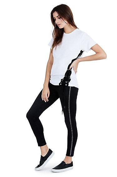 Womens Black Glitter Legging | Size Small | True Religion