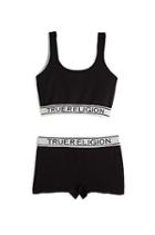 Womens Bralette And Short Set | Washed Black | Size X Small | True Religion