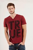 True Religion Hand Picked Cracked Tr Mens Tee - Red