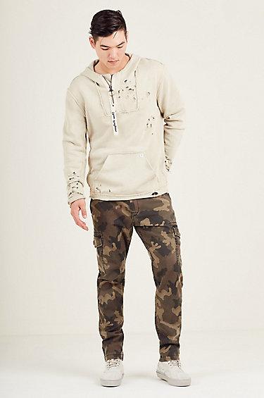 Slim Cargo Mens Pant | Burnt Olive | Size 29 | True Religion