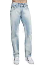 Men's Straight Fit Natural Stitch Jean | Fedl Sandy Dock Clean | Size 27 | True Religion