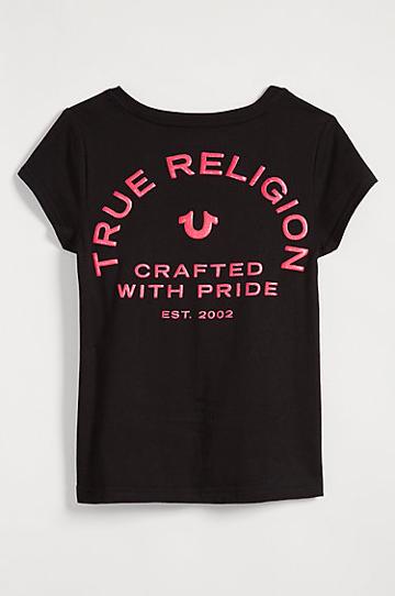 True Religion Branded Logo Kids Tee - Black