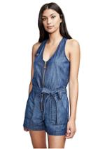 Women's Zip Front Romper | Body Rinse | Size X Small | True Religion