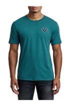 Mens Felt Varsity Graphic Tee | Peacock | Size X Small | True Religion