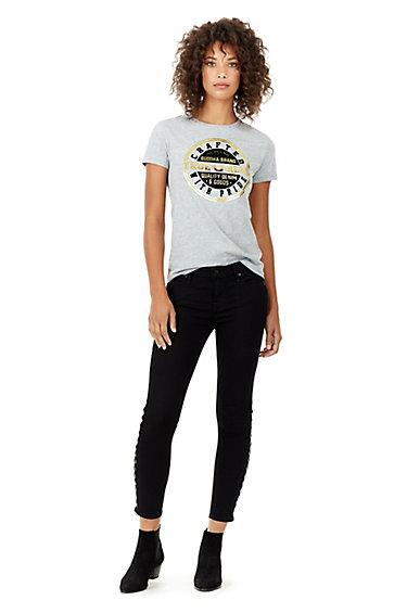 Womens Crafted With Pride Tee | Heather Grey | Size X Small | True Religion
