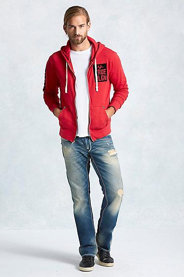 True Religion Hand Picked Straight Mens Jean - Iron Coast