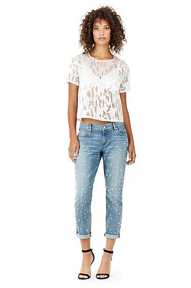 Pearl Cameron Boyfriend Womens Jean | Slip Away | Size 24 | True Religion