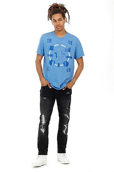 Rocco Mens Skinny Jeans | Dark Streets | Size 32 | True Religion