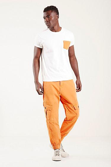 True Religion Cargo Runner Mens Pant - White And Mayan