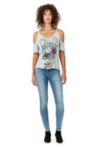 Womens Rose Cold Shoulder Top | Heather Grey | Size X Small | True Religion
