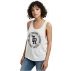 Womens Logo Deep Cut Tank Top | White | Size Small | True Religion