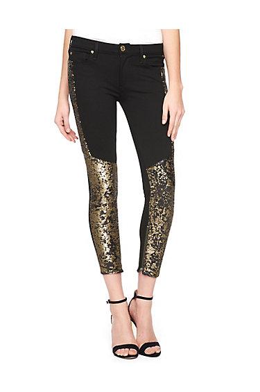 True Religion Halle Super Skinny Cropped Womens Pant - Black