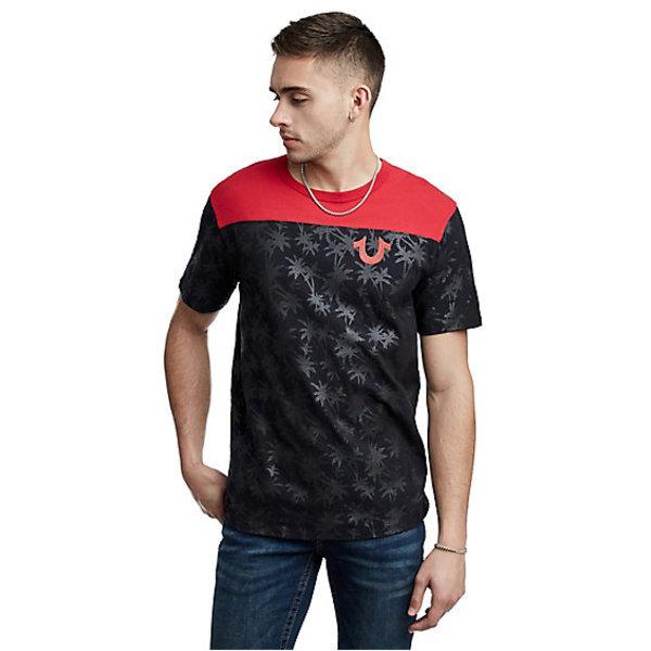 Men's Palm Sport Football Tee | Black/red | Size X Large | True Religion