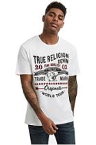 Men's Trademark Tr Crew Neck Tee | White | Size X Small | True Religion