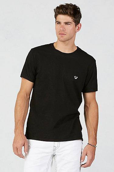 True Religion Hand Picked Basic U Mens T-shirt - Black