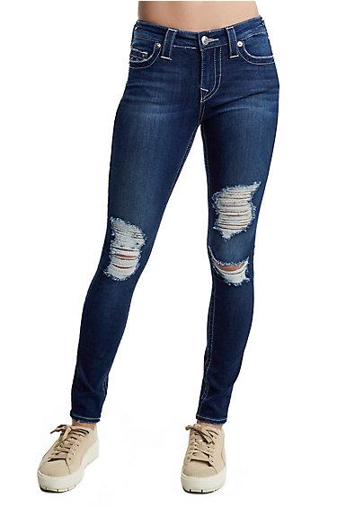 Super Skinny Fit Distressed Jean | Paradise Falls | Size 23 | True Religion