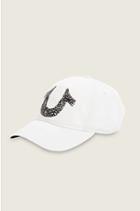 True Religion Shoe String Logo Baseball Hat - White