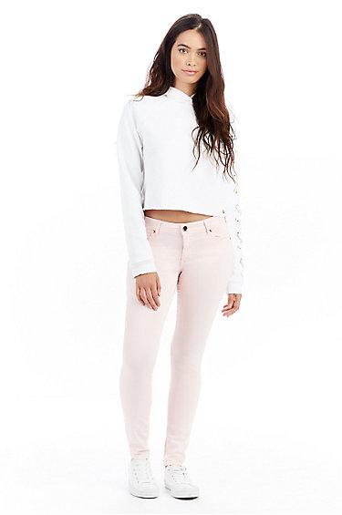 Jennie Curvy Skinny Womens Jean | Dusty Pink | Size 24 | True Religion