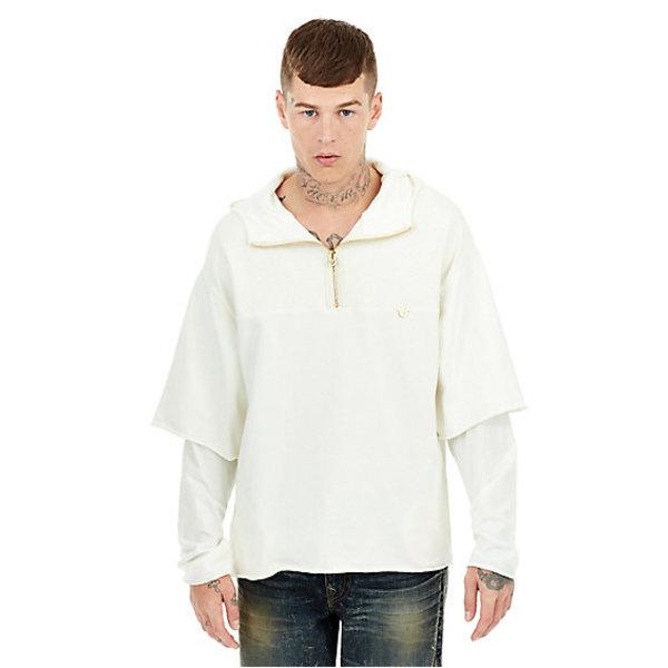 Double Layer Mens Pullover | White | Size X Small | True Religion