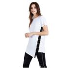 Side Tie Womens Top | White/black | Size X Small | True Religion