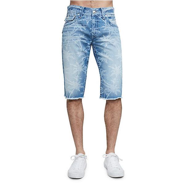 Men's Straight Fit Monogram Cutoff Short | Expl Indigo Grove | Size 30 | True Religion