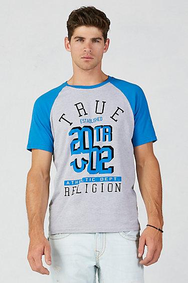 True Religion Hand Picked Stay Fit Mens T-shirt - Heather Grey