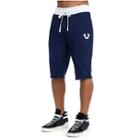 Men's Pop Fly Bottom Sweat Short | Navy/white | Size Large | True Religion