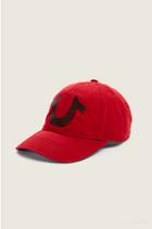 True Religion Shoe String Logo Baseball Hat - True Red