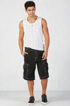 True Religion Isaac Trooper Mens Cargo Short - Black