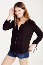 Long Sleeve Womens Tunic | Black | Size Medium | True Religion