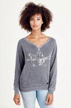 True Religion Buddha Fleece Womens Pullover - Jet Black